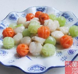 绣球鲜贝的做法