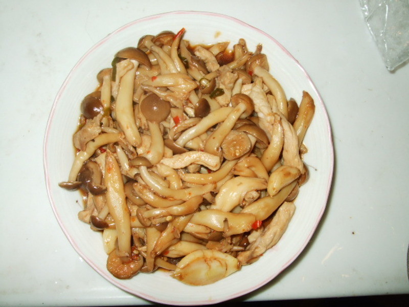 好菇道idea-懒人料理-鸿喜菇辣酱炒肉丝的做法