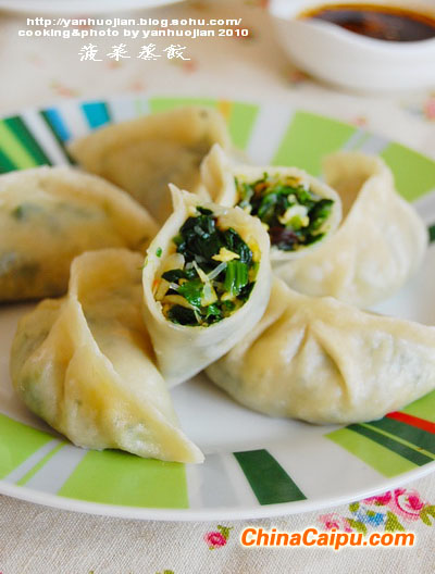 菠菜鸡蛋蒸饺的做法