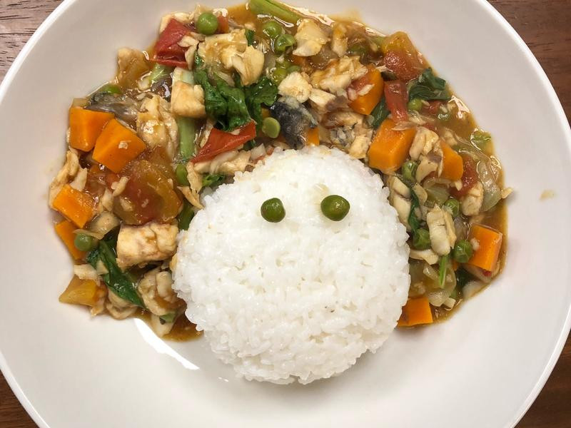 鱼片咖哩饭的做法