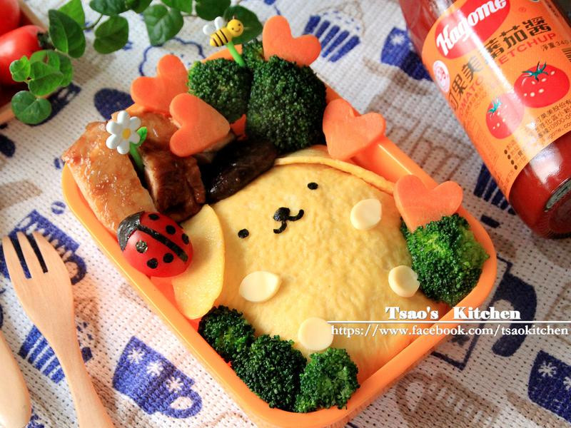 布丁狗造型可爱便当的做法