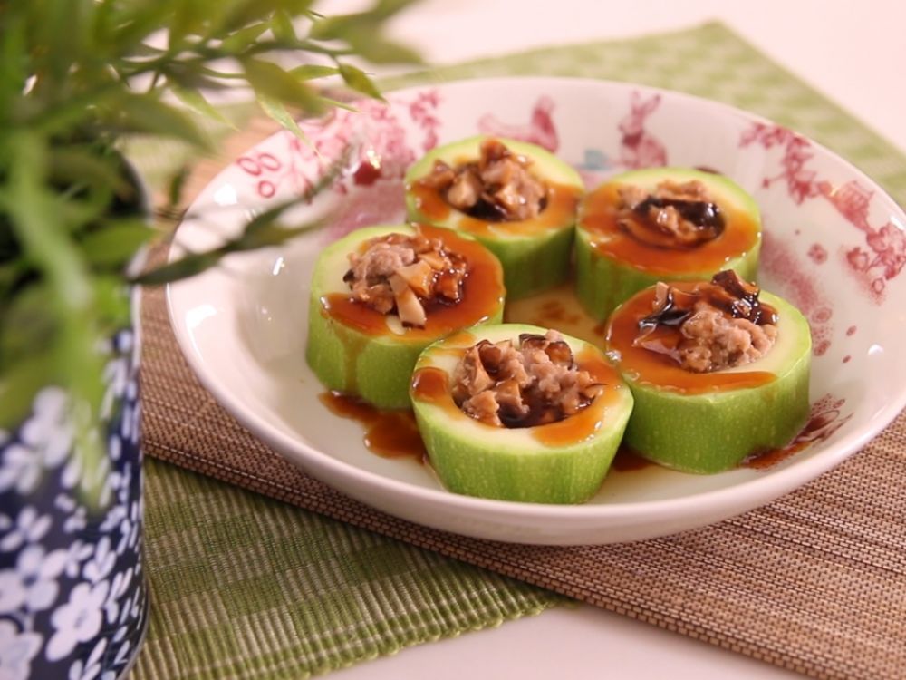 香菇肉碎酿翠玉瓜的做法