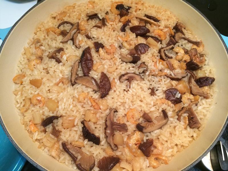 香菇干贝虾米油饭的做法