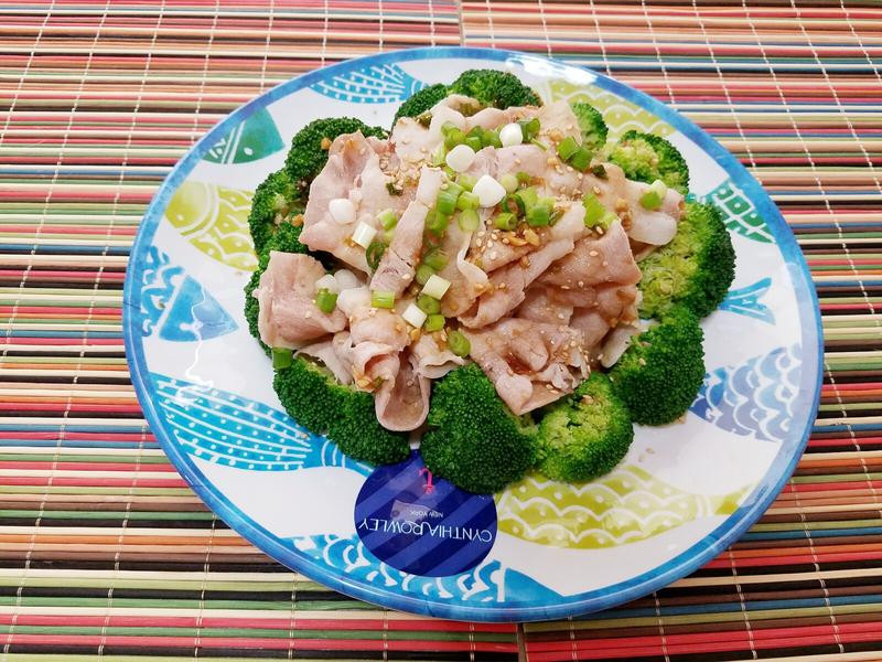 凉拌猪五花肉片的做法