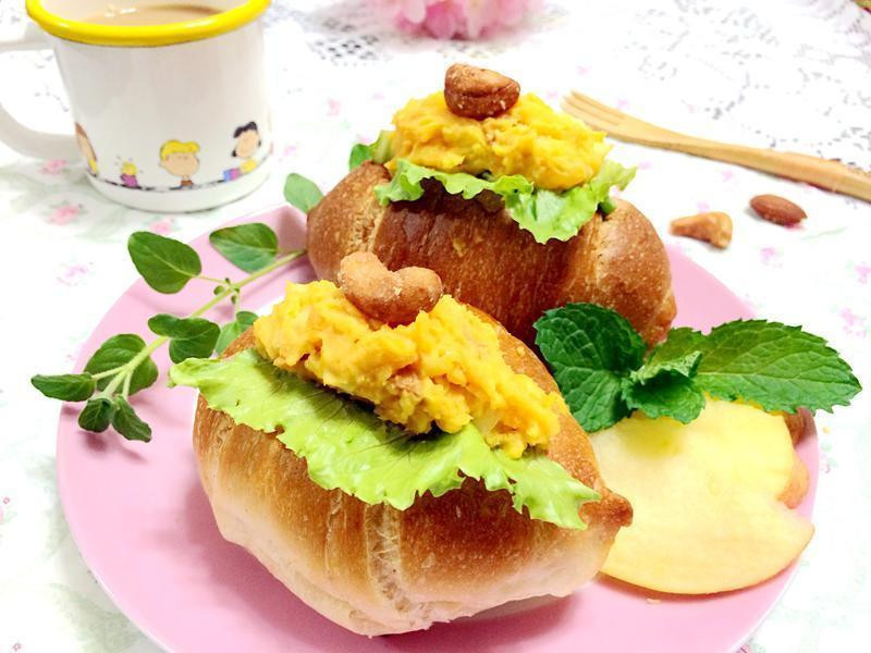 地瓜鲜蔬沙拉面包卷【满分早点X桂冠沙拉】的做法