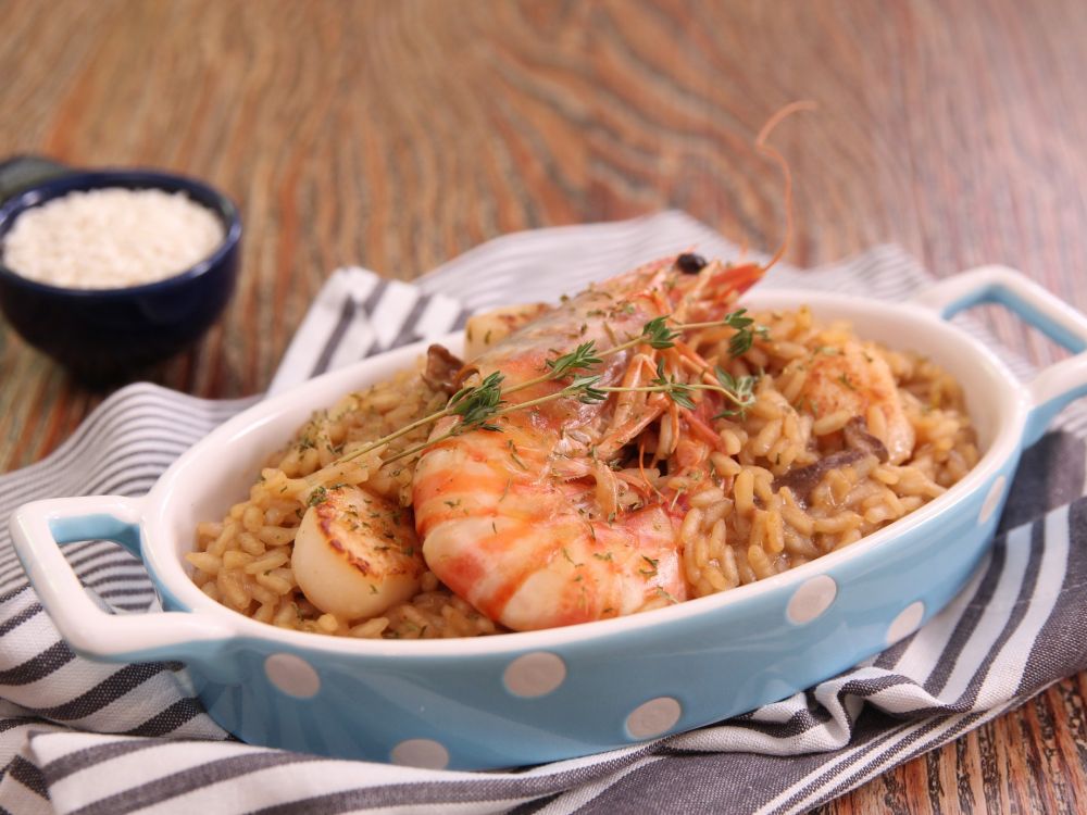 牛肝菌海鲜炖饭的做法