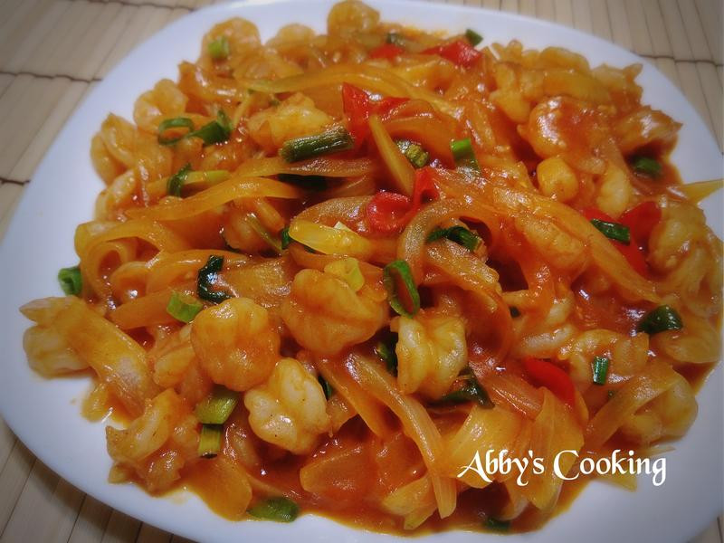 奶油茄汁虾仁的做法