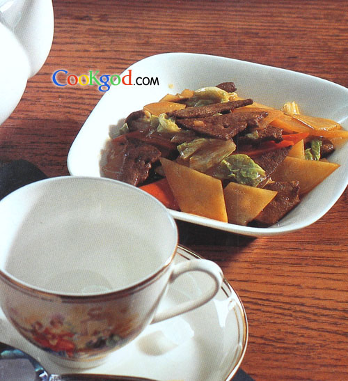 猪肝炒土豆片的做法