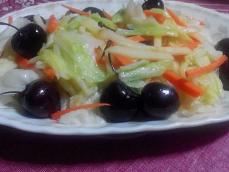 樱桃苹果丝炒高丽的做法