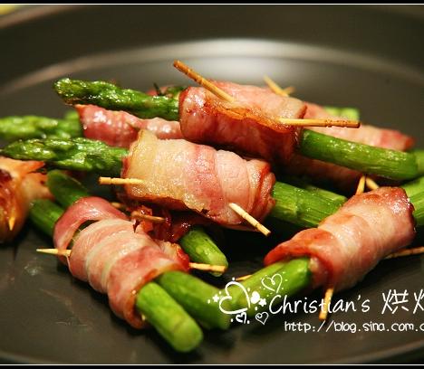培根芦笋卷的做法