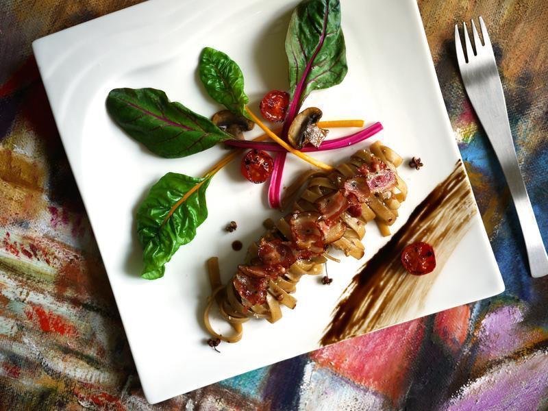 巴萨米克腊肉义大利面的做法
