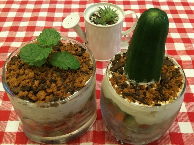 希腊优格蔬果盆裁的做法