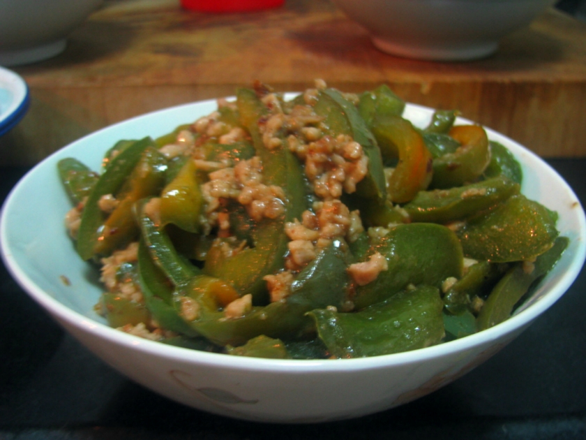 肉糜炒辣椒的做法