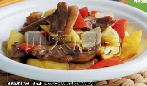 凤梨炒鸭胸的做法