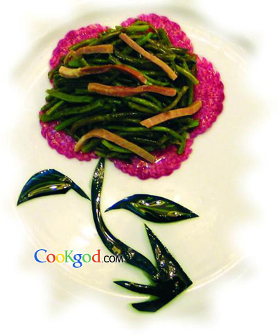 芦蒿咸肉丝的做法