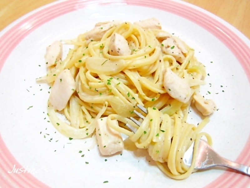 白酱鸡肉义大利宽面 简易白酱的做法