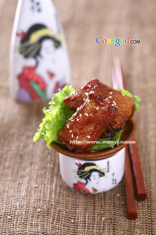 橙香陈皮烤寸骨的做法