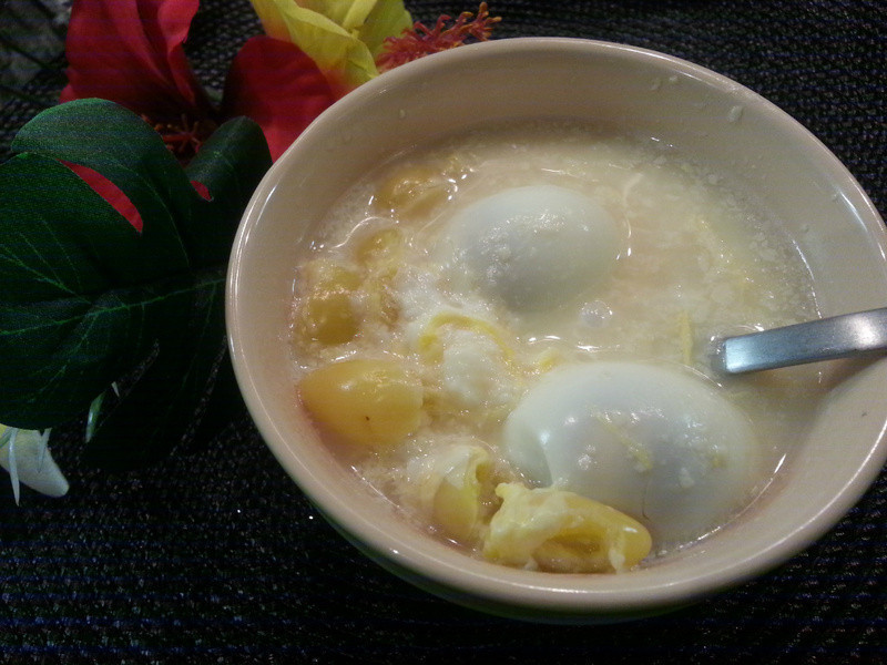 白果腐竹鸡蛋糖水的做法