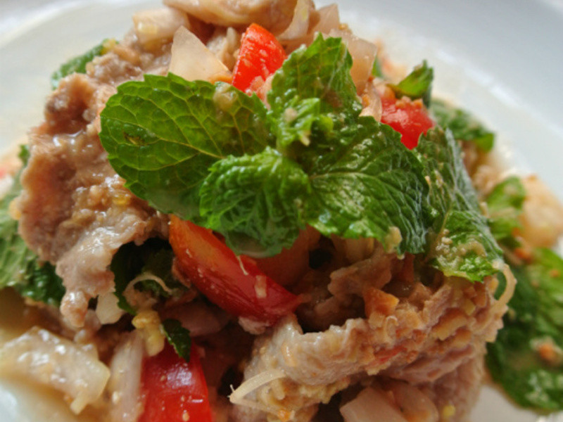 香茅辣拌猪颈肉的做法