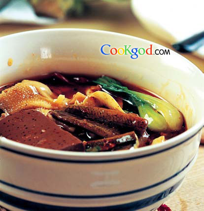 水煮血旺的做法