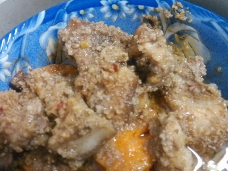 粉蒸肉 (和粉蒸排骨作法相同)的做法