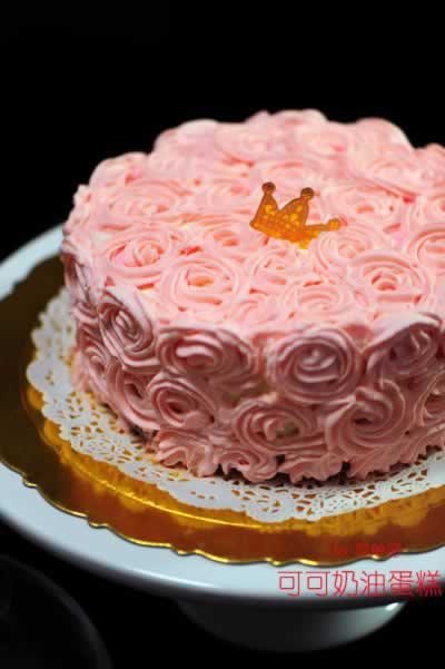 可可奶油花蛋糕的做法的做法