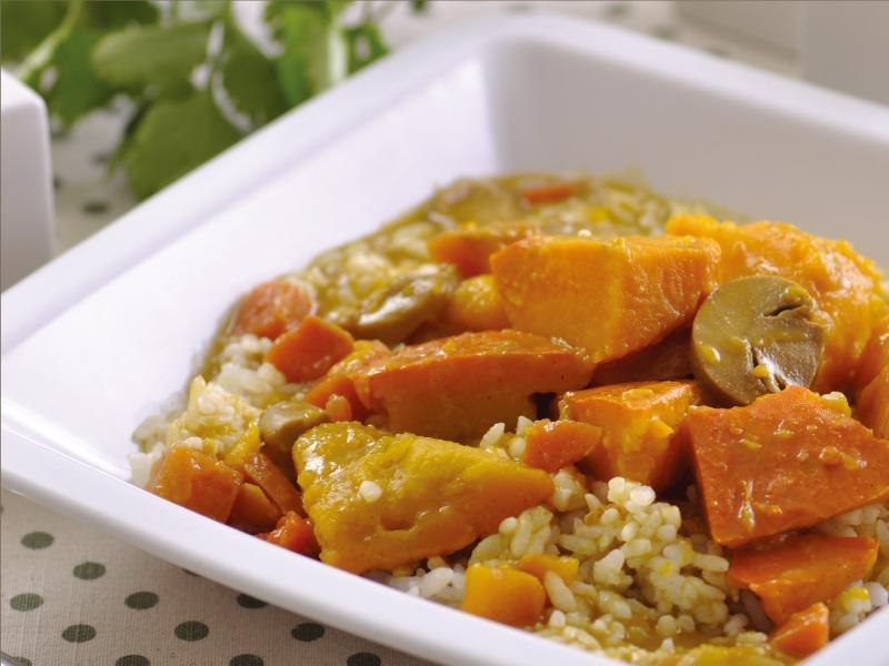 南瓜咖哩饭 (素)的做法