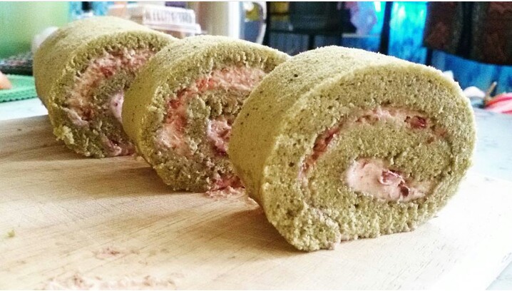 手残都会做的『抹茶红豆蛋糕卷』的做法