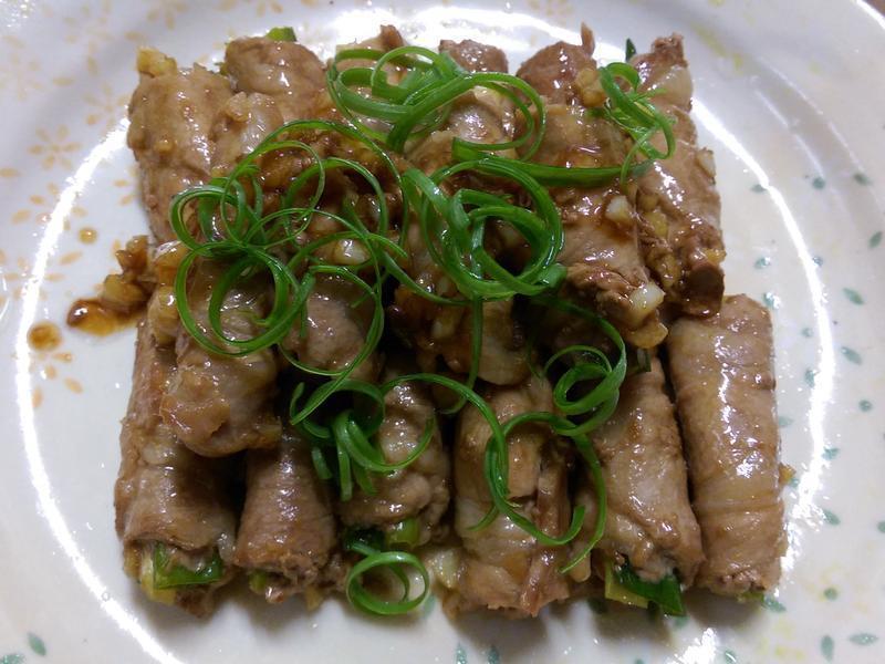 かにの酱烧葱肉卷的做法