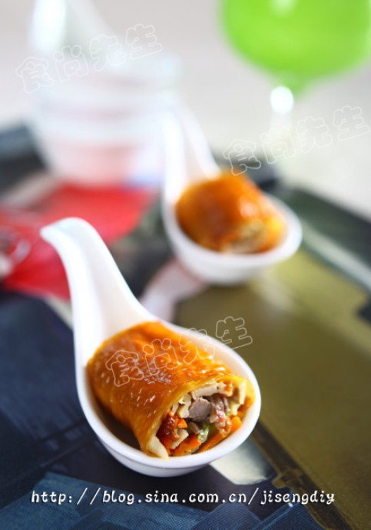 茶熏烧鹅卷的做法