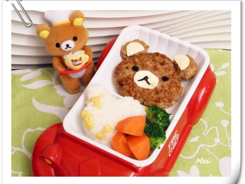 拉拉熊汉堡排饭饭的做法