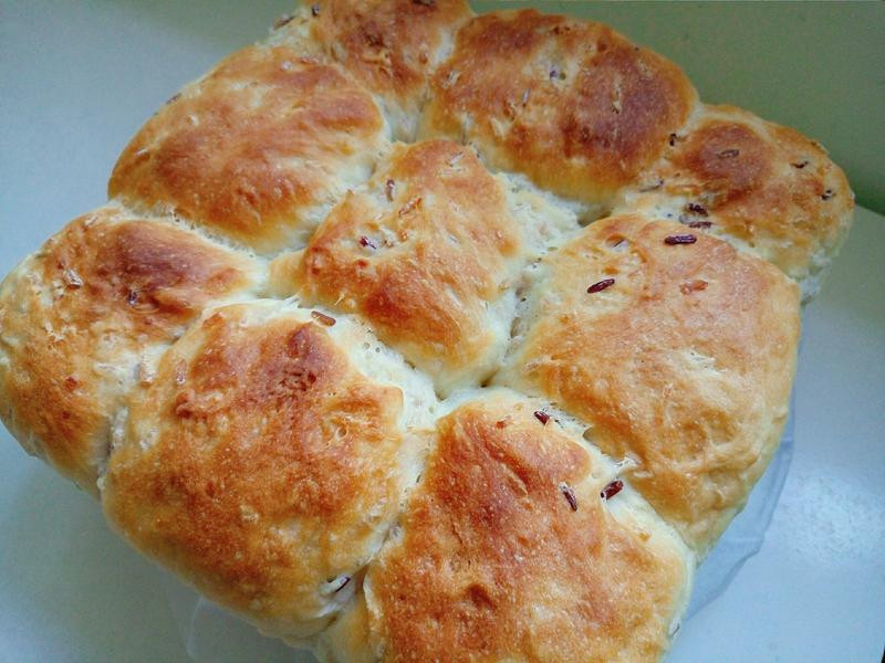 糙米芝士蘑菇包的做法