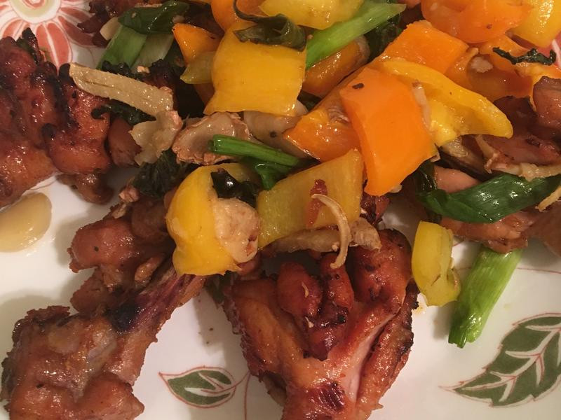 三杯彩椒鸡腿的做法