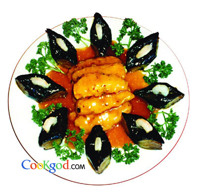 海鲜豆腐扒茄块的做法