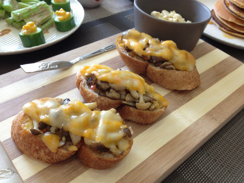 菇菇起司面包的做法