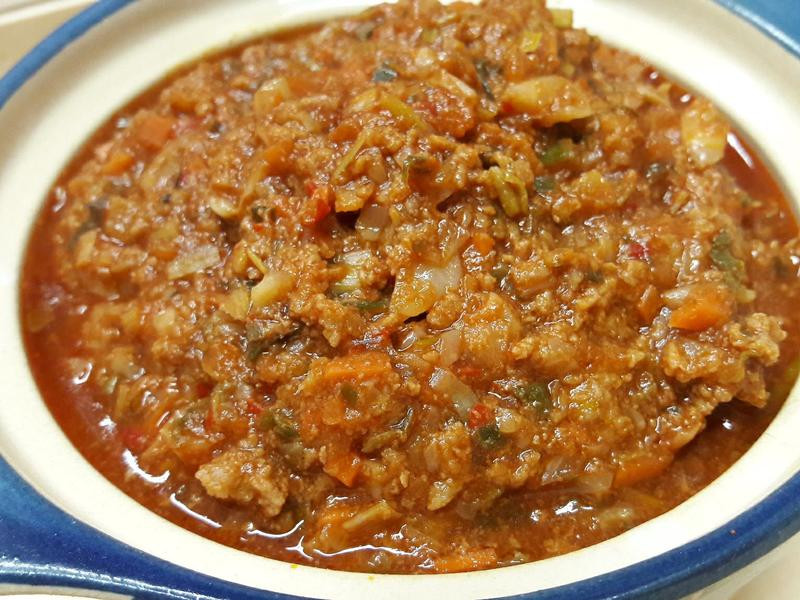 时蔬辣肉酱的做法