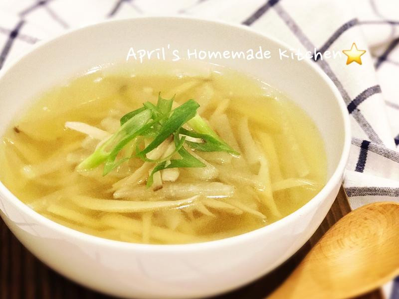 韩式杏鲍菇萝卜汤的做法