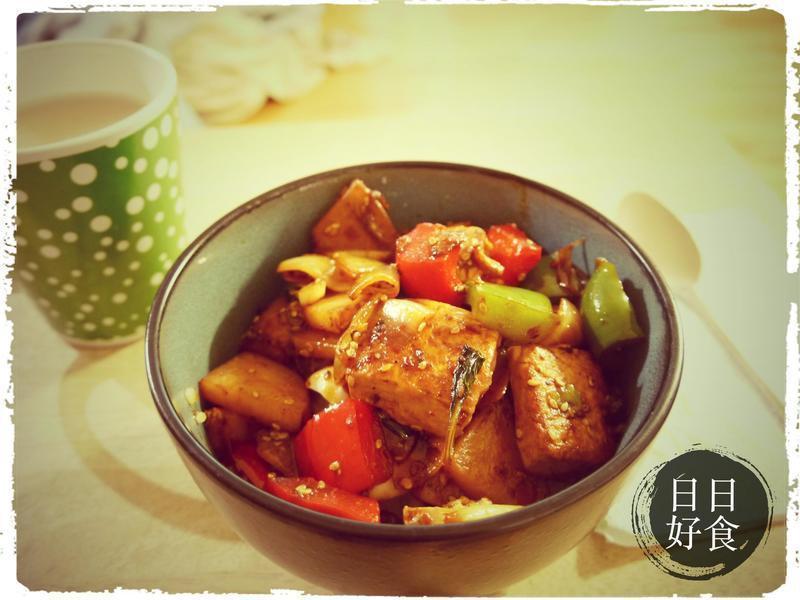 酱烧豆腐佐吴郭鱼的做法