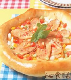 义式燻鸡披萨的做法