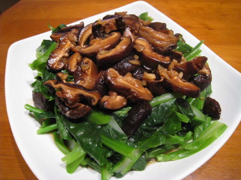 蚝油香菇芥兰的做法