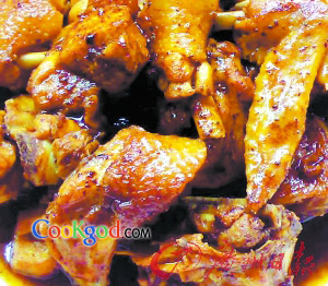 节梨酱芒果焖鸡的做法