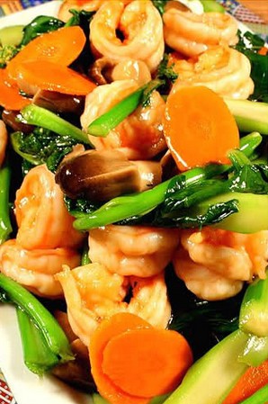 芥蘭炒虾球的做法