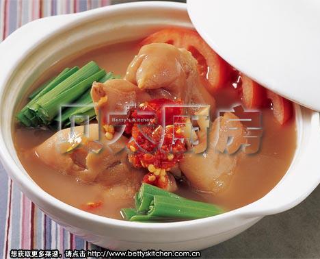 砂锅豆米猪手的做法