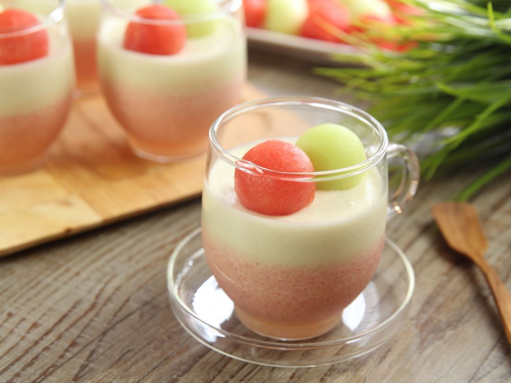 西瓜蜜瓜慕丝的做法