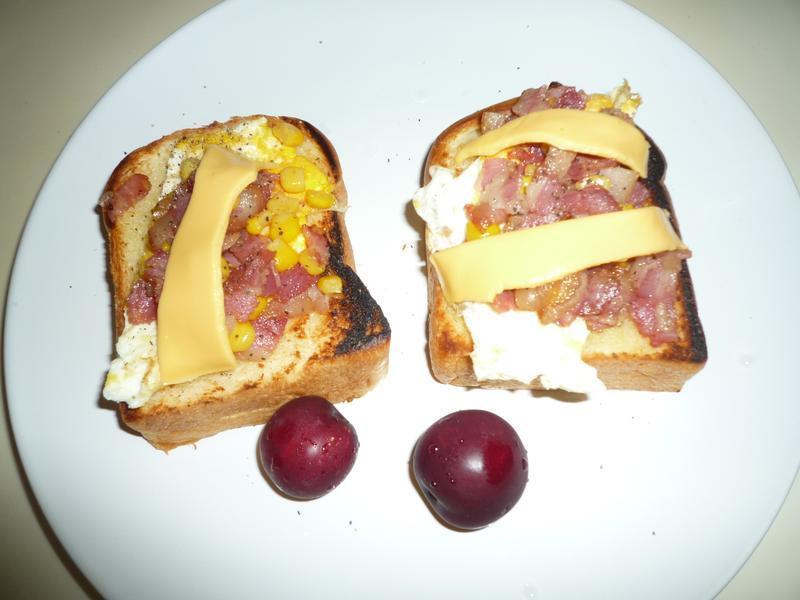 奶油培根蛋土司的做法