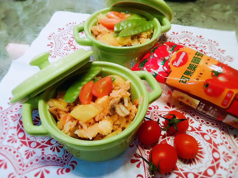 蕃茄什蔬电锅炖饭的做法