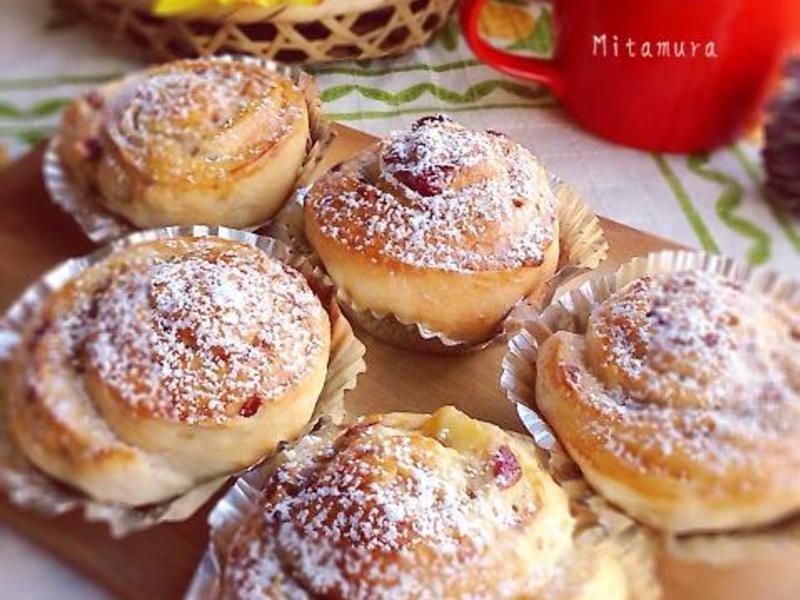 蔓越莓栗子起司卷的做法