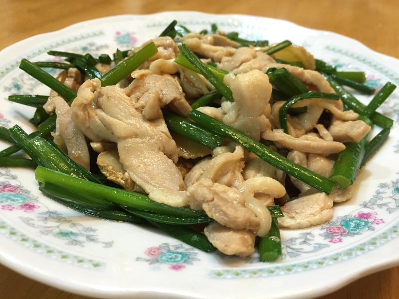 韮菜烧鸡的做法