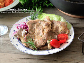 普罗旺斯香草嫩煎猪排的做法