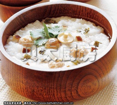 菇香肉丸粥的做法